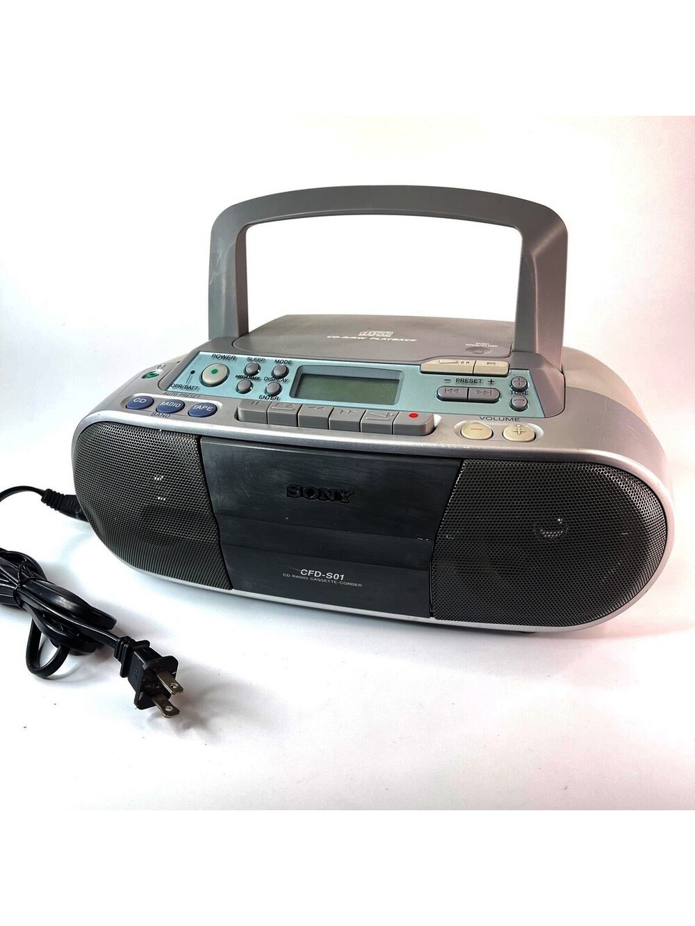 Sony CFD-S01 CD Radio Cassette Recorder - Silver